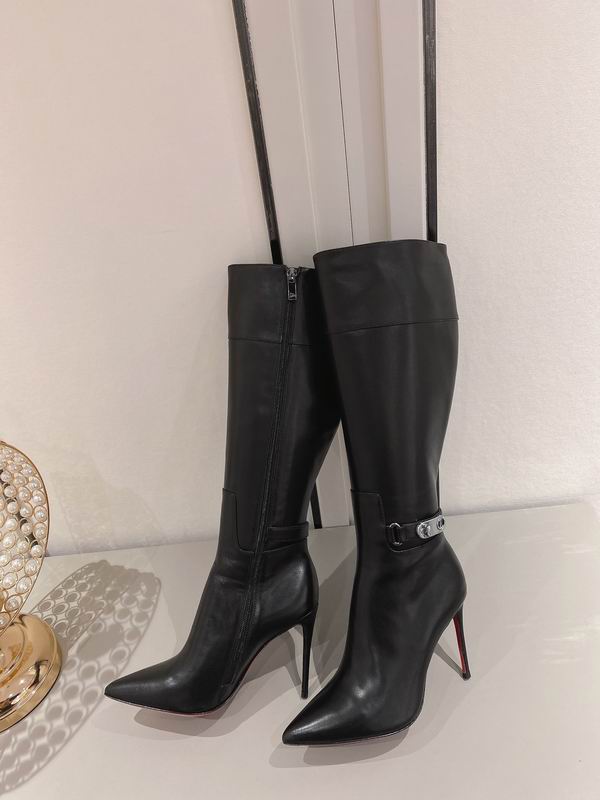 Leather Knee-High Boots