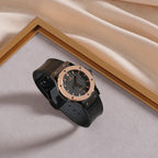 Black Carbon Dial Rose Gold Watch 42 mm