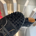 High-Top Black Studded Sheep King Sneakers